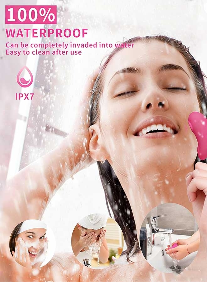 رات سو مدلك الوجه المحمول الصغير -مقاوم للماء قابل لإعادة الشحن اهتزاز شخصي رعاية الجلد القوية أداة التدليك لتخفيف توتر عضلات الوجه، الألم، التعب، العضلات مشددة - Image 2